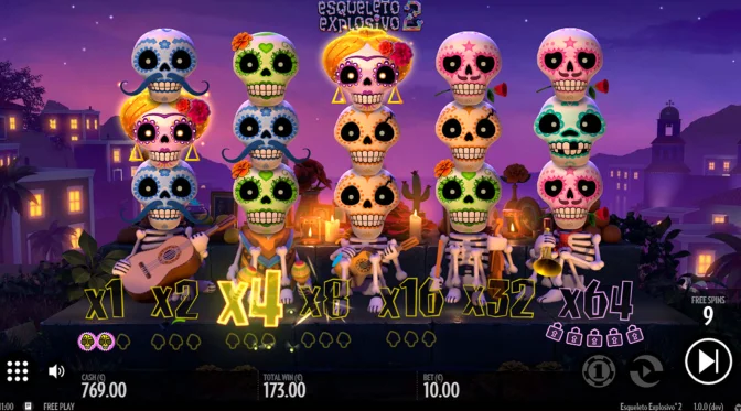Esqueleto Explosivo slot game features
